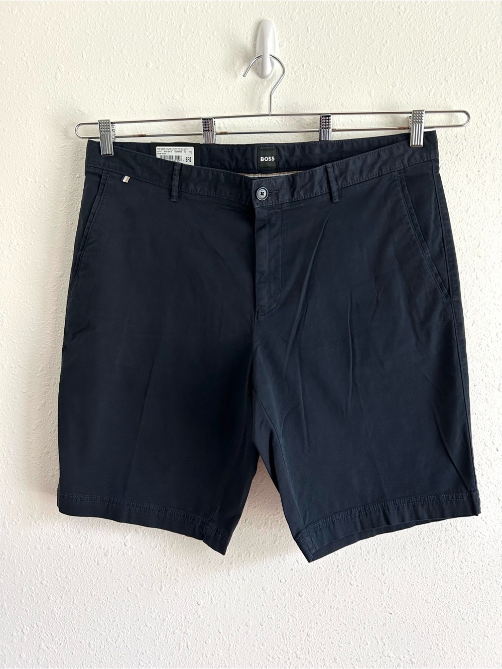 Hugo Boss Slice Shorts Men's 40 (EU 56) Slim Fit Dark Blue Navy Stretch